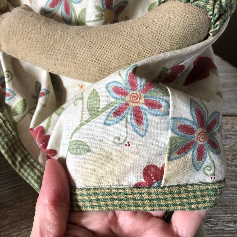 Primitive Flower Doll prim decor rustic country hand painted - Picture 8 of 9